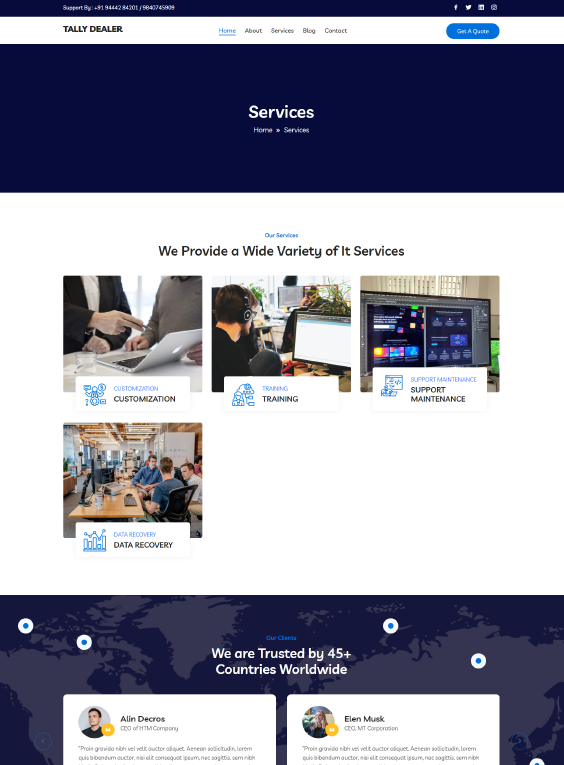Maaveric static website design