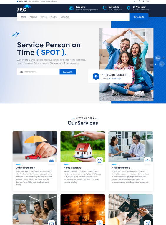 Spot Solution static website design